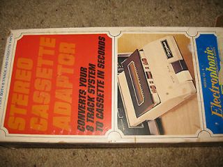 VINTAGE CASSETTE ADAPTER CONVERTS CASSETTE to 8 track, Electrophonic 