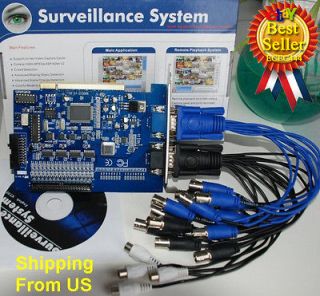 16CH DVR Card Office / Home Security CCTV DVR PCI Capture Video Card 
