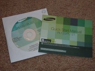 Original Samsung PL120 PL121 Quick Start Manual Guide & Software 