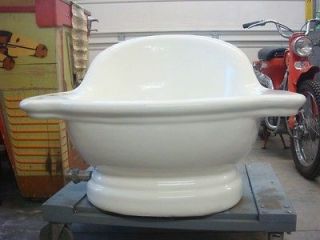 Antique 1800s Vintage J L Mott Sitz Bathtub RARE Solid Porcelain Tub