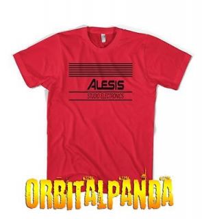 Red T Shirt with Black ALESIS Logo   microverb, quadreverb, processor 