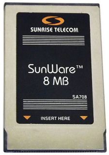   Telecom SA708 Sunset SunWare 8mb Software PCMCIA Storage PC Card