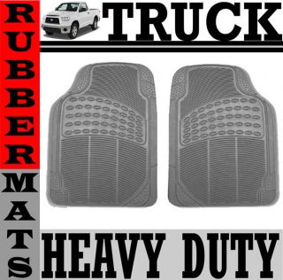   Gray Rubber Front Truck Floor Mats Fit (Fits More than one vehicle