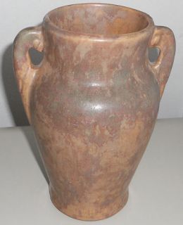   Crafts Mission era pottery Vase 8.25 unmarked brush mccoy art vellum