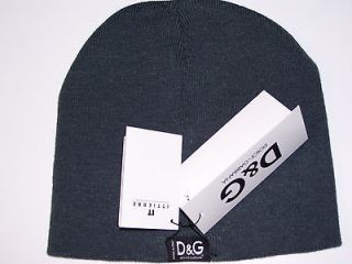 BY DOLCE & GABBANA NEW GRAY BEANIE HAT WITH TAGS 