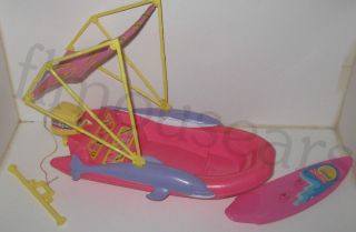 Vintage Mattel Barbie Pink Water Ski Speed Boat 1990
