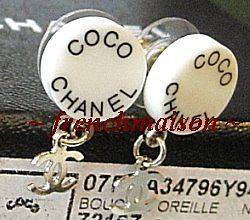 chanel button earrings in Earrings