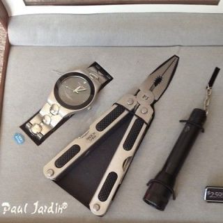 Paul Jardin Mens Watch   Multi Tool   Flashlight Kit. Christmas Gift