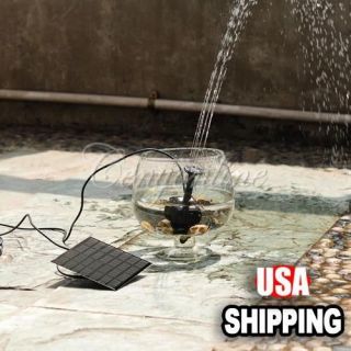 Solar Panel Power Submersible Fountain Pond Water Pump US SHIPPING