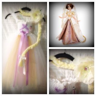   Rapunzel Wedding TuTu Dress Headband & Flowers Costume Age 1 5