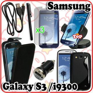 item Cover Case Car Kit Charger Cable Bundle For Samsung Galaxy S3 