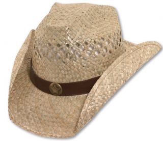 Bret Michaels Western Cowboy Straw Hat Star Concho cool HALLOWEEN 