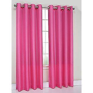 hot pink panel grommet faux silk curtain sheer 60x84 new design 