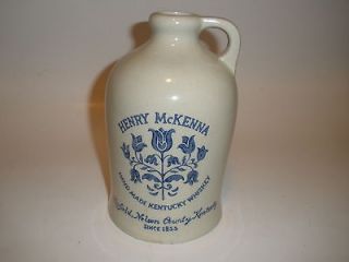   Henry McKenna Hand Made Kentucky Whiskey 4/5Qt Stoneware Jug Bottle