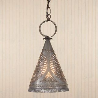   STURBRIDGE witch hat punched tin ceiling light /nice/