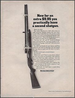 1967 WINCHESTER 1200 Slide action or 1400 Auto SHOTGUN AD