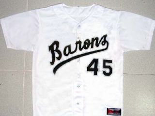   BIRMINGHAM BARONS BASEBALL JERSEY WHITE BUTTON DOWN NEW ANY SIZE