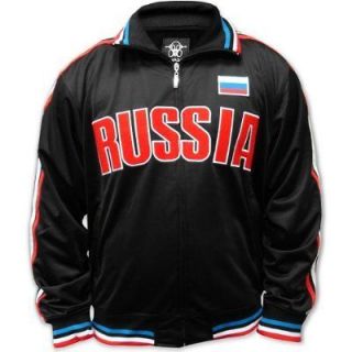 RUSSIA Soccer Track Jacket Football Black