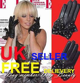 studded gloves in Womens Accessories