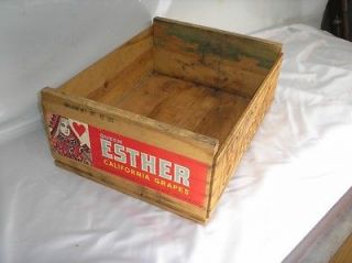   Volpe Fresno Ca. Wood Shipping Crate Box Fruit Label Advertising