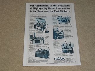 Revox Open Reel Ad, 1975, History, Dynavox, A36, D36, A77 Mk 1, A700 