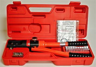 Hydraulic Crimping Tool Kit 12 Ton Cable Crimper Dies