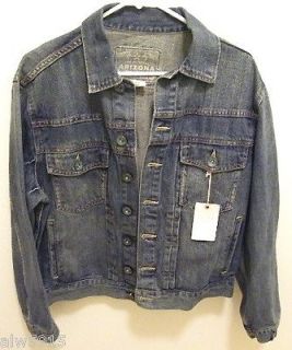 LKN Womens Arizona Jean Company Denim Jean Jacket Vintage Distress 