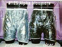 NEW Adult Vinyl Plastic pull on bloomer pants Silver XL