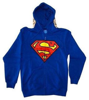 Superman Logo DC Comics Super Hero All View Costume Zip Up Hoodie