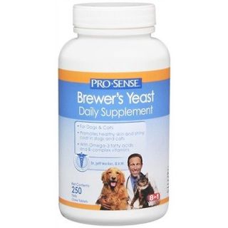 Pro Sense Brewers Yeast Daily Supplement for Dogs & Cats Chew Tablets 