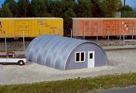   HO Scale Quonset Hut Kit 33ft long 24 feet wide and 12 foot tall