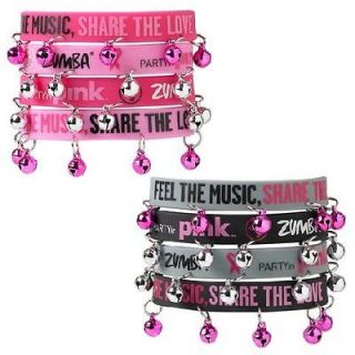 ZUMBA FITNESS Party In Pink (Share the Love) 4 Rubber Bracelets With 