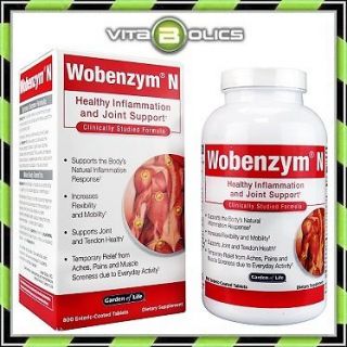 GARDEN OF LIFE WOBENZYM N 800 TABS HEALTHY INFLAMMATION RELIEF 