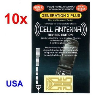 10x Cell Mobile Phone Antenna Signal Booster for iPhone, Motorola, HTC 