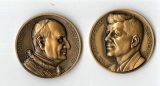US Medals Bronze Pope John XXIII John F Kennedy