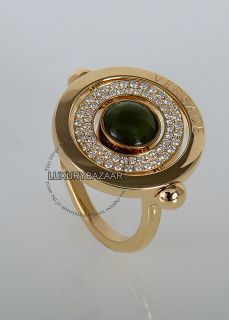   Yellow Gold Versace Eon Collection Triple Rotating Ring with Diamonds