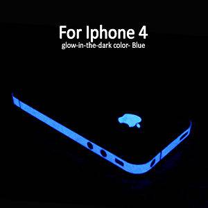    in the dark Edge skin Luminous Sticker apple logo film for iPhone 4
