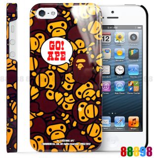 Baby Milo Bathing APE Logo Hard Case Cover for iPhone 5 5G + Gift LCD 