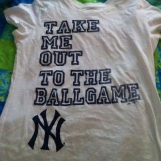 New York Yankees Take Me Out To The Ballgame White top Size S