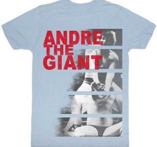 Andre the Giant Heather Blue Bars T shirt