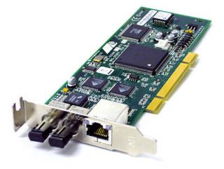 Low Profile Allied Telesyn Fiber ST and Copper PCI Network Card AT 