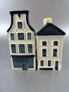 Set 2 KLM BLUE DELFT HOUSES ~ BOLS AMSTERDAM 1575 #28 Sealed & full 
