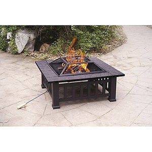 New Alhambra Metal Outdoor Patio Fire Pit 32 w/ Cover