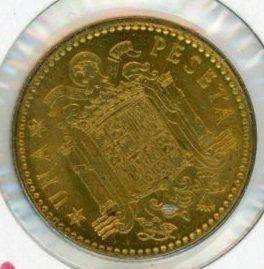 Spain 1953 (56) Uncirculated Coin   Una Peseta ka328