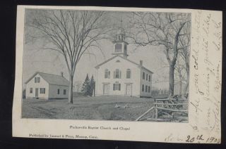 1905 MOOSUP CONNECTICUT PACKERVILLE BAPTIST CHURCH ANTIQUE VINTAGE 