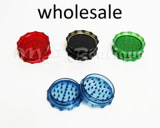 WHOLESALE LOT OF 100 BRAND NEW ACRYLIC HERB SPICE TOBACO GRINDERS 