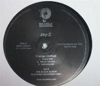 Jay Z   Change Clothes HIP HOP 12 Single Vinyl Record 2003 Roc A 
