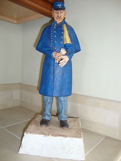 Alabaster Civil War Union soldier officer figurine statue sculpture 