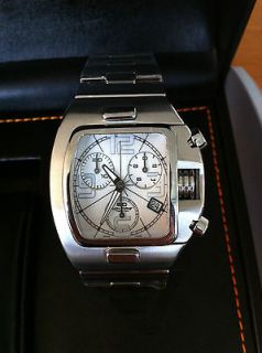 NOS Voltime quartz chronograph white dial 38x45mm Adriana Karembeu