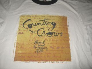 COUNTING CROWS August And Everything After white 2 sided Ringer T 